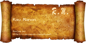 Rau Manon névjegykártya